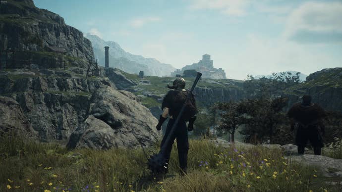 The city of Vernworth rises in the distance in Dragon’s Dogma 2.