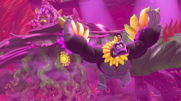 Donkey Kong transformed into a flying gorilla thing