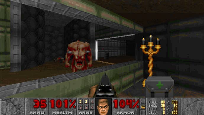 Screenshot of DOOM 1993 enemies