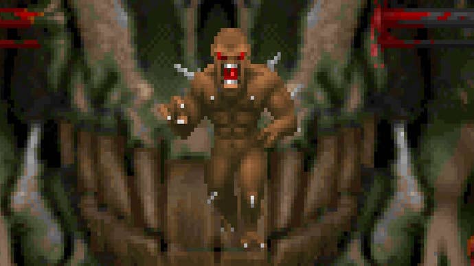 Pixel art of an Imp from Doom II