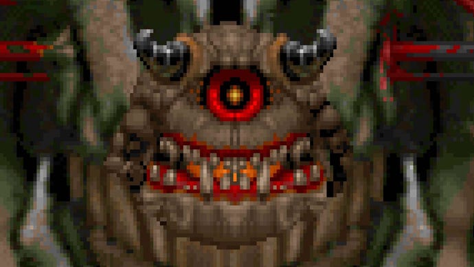 Pixel art of a Pain Elemental from Doom II