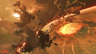 A hole in the surface of mars in Doom Eternal