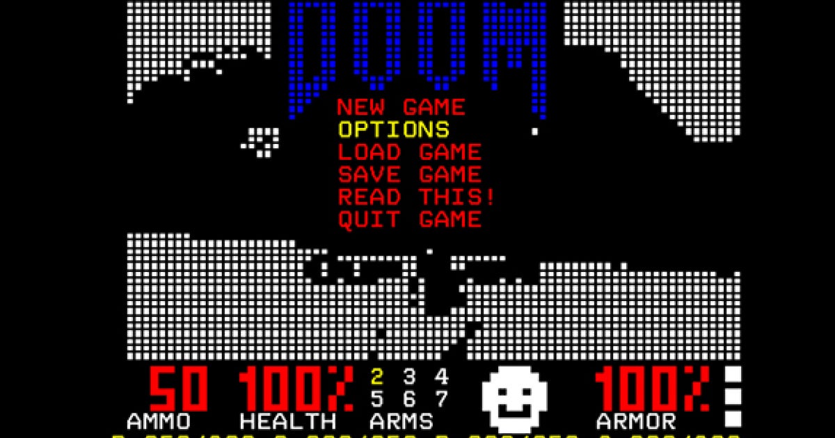 Doom Text Screen How To Now you can play Doom over teletext | Rock Paper Shotgun