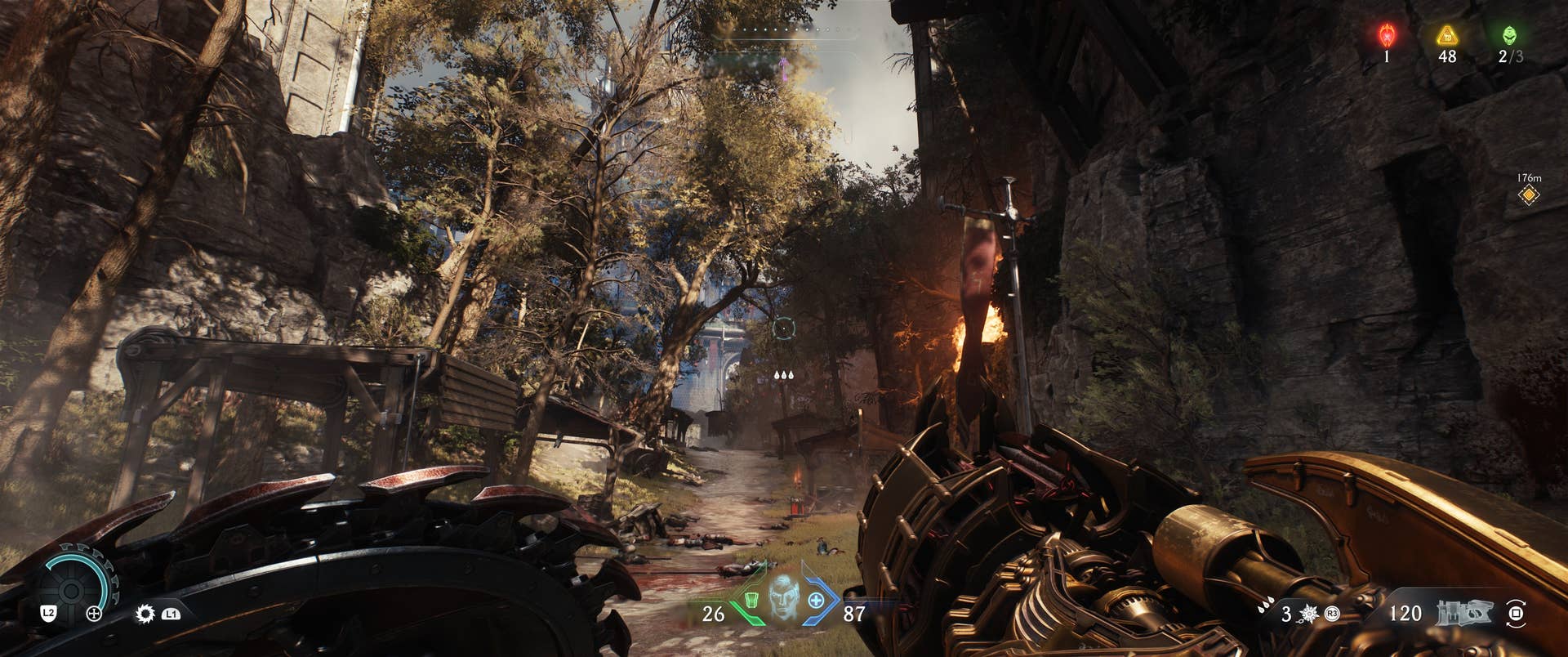 A medieval marketplace in Doom: The Dark Ages.