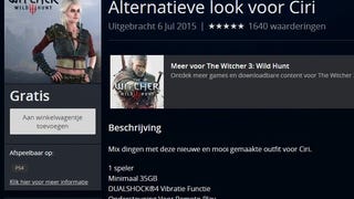 'Download alternatieve look voor Ciri nog niet voor The Witcher 3'