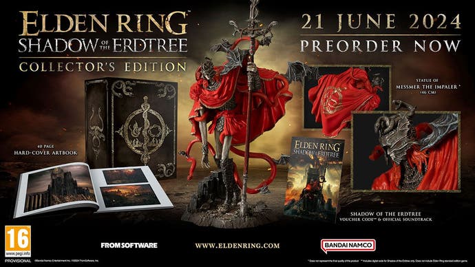 Elden Ring: Shadow of the Erdtree Collector's Edition contents.