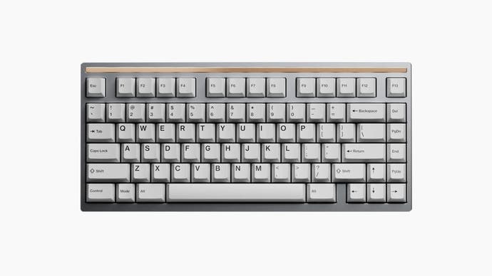 mode sonnet keyboard in white and brass