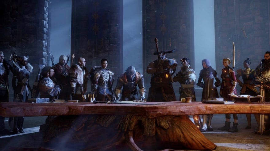 The war table promo art from Dragon Age: Inquisition