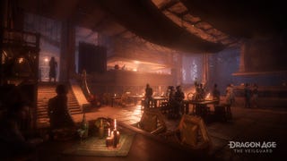A tavern in Dragon Age: The Veilguard.