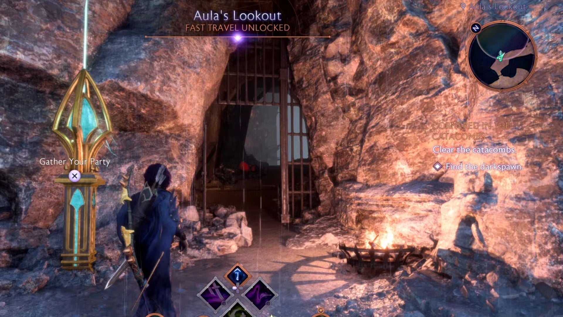 dragon age the veilguard caught in the catacombs catacomb entrance aulas lookout