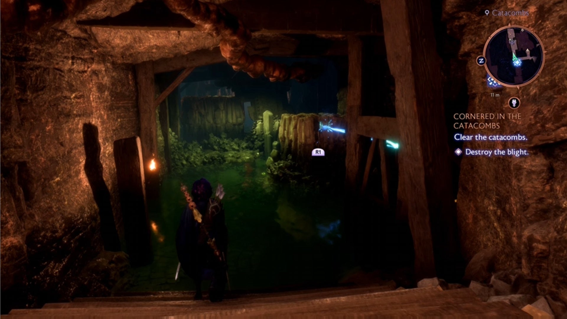 dragon age the veilguard caught in the catacombs moving rock puzzle part one