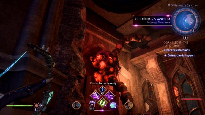 Dragon Age, the Veilguard caught in the catacombs, the bane of the Sanctuary boils one.