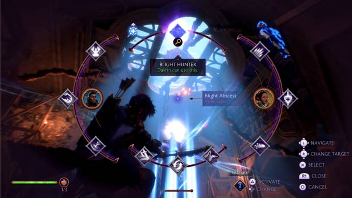 dragon age the veilguard caught in the catacombs sanctum use davrin ability on ceiling blight boil