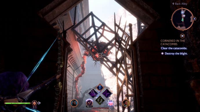 Dragon Age, the Veilguard stuck in the catacombs, the alley burn boils one.