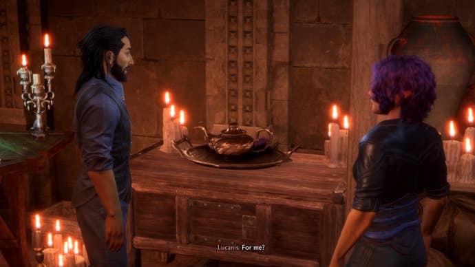 dragon age the veilguard giving lucanis antivan tea sea