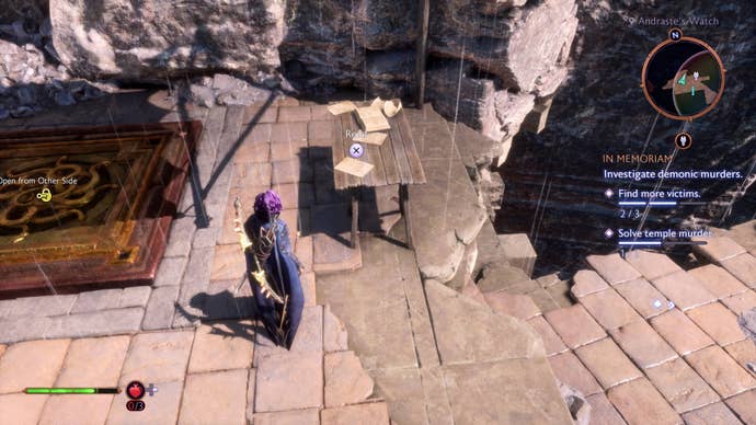 dragon age the veilguard in memoriam victim two paper location