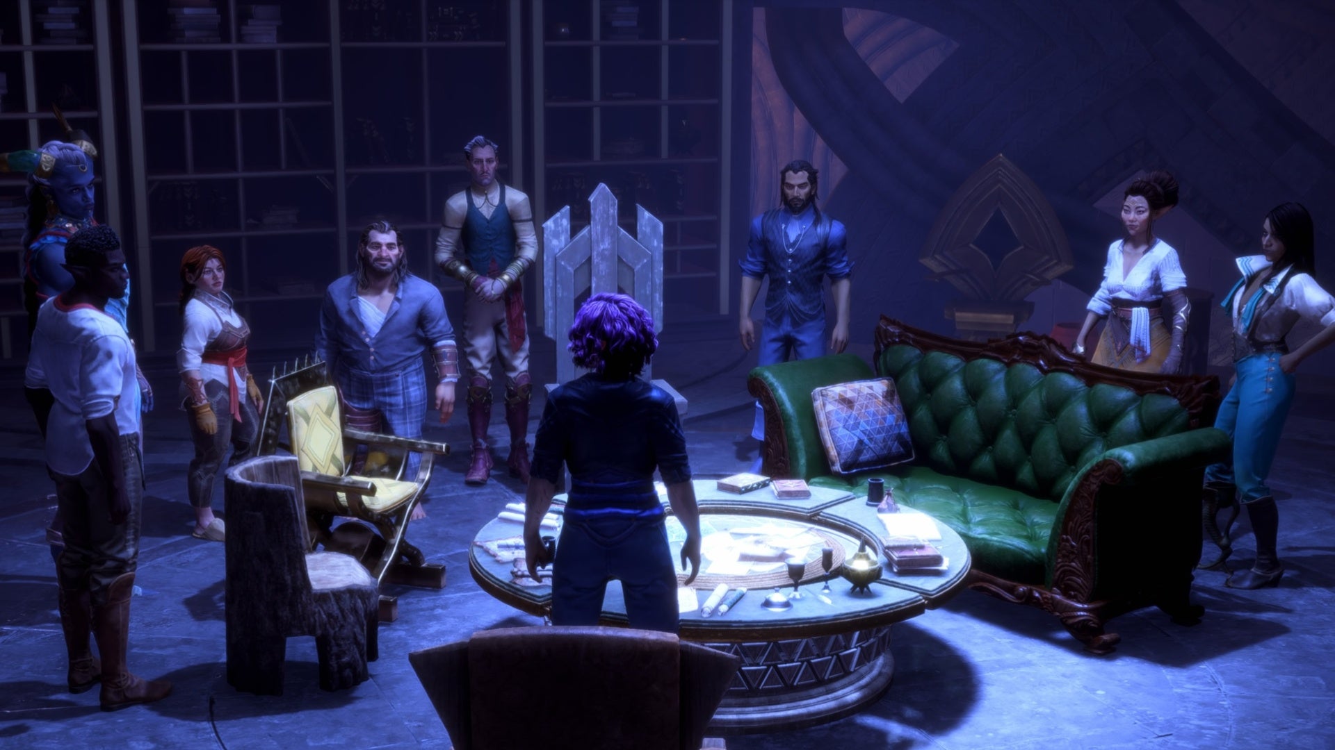 dragon age the veilguard lighthouse main room rook and all companions