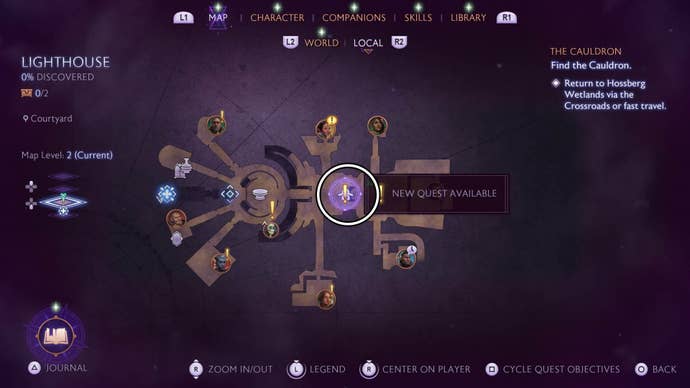 dragon age the veilguard the black emporium quest start marker on lighthouse map