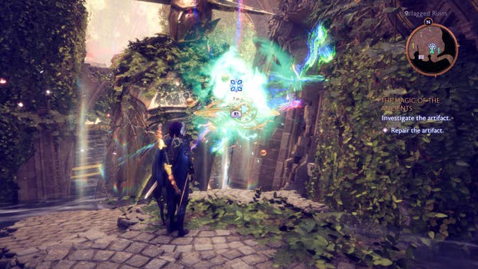 dragon age the veilguard the magic of the ancients repairing artifact prompt