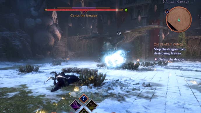 dragon age the veilguard treviso dragon projectile ice attack