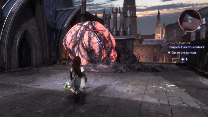 Dragon Age Veilguard screenshot of a Blight Cyst in-game.