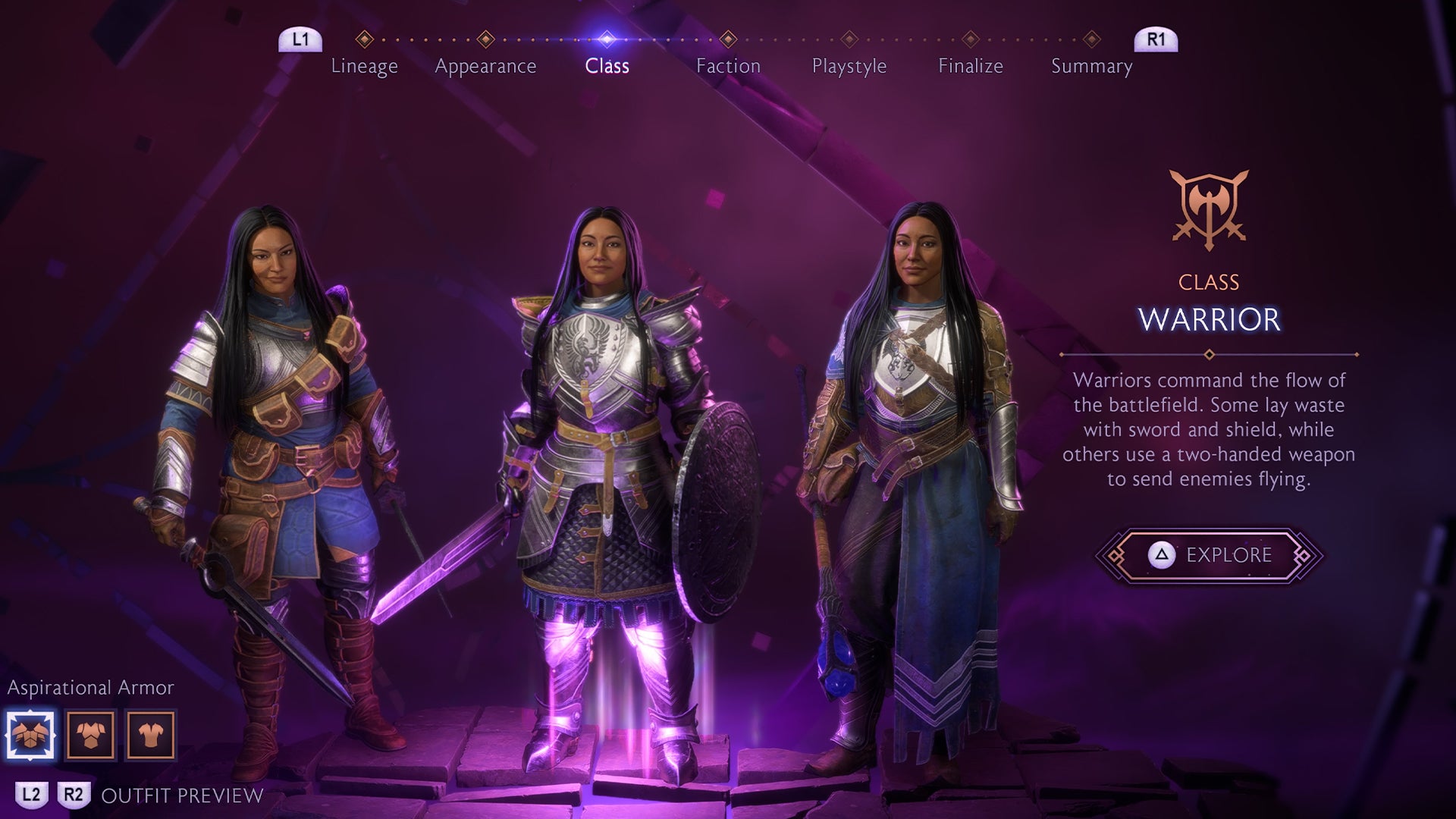 Dragon Age Veilguard screenshot of the Class screen in the character creation menu. - 3