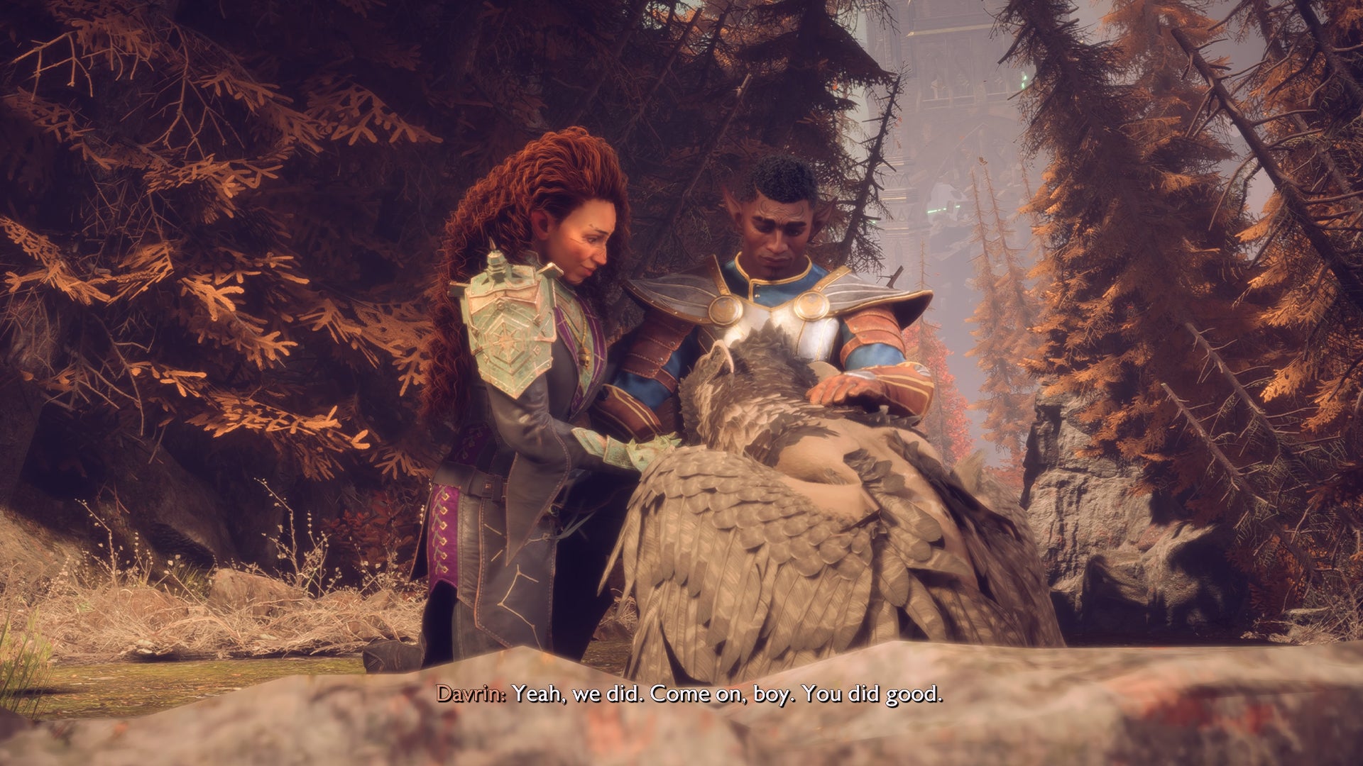 Dragon Age Veilguard screenshot of the Rook and Davrin romance. - 1