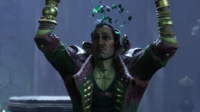 Dragon Age Veilguard screenshot of Emmrich, a recruitable companion.