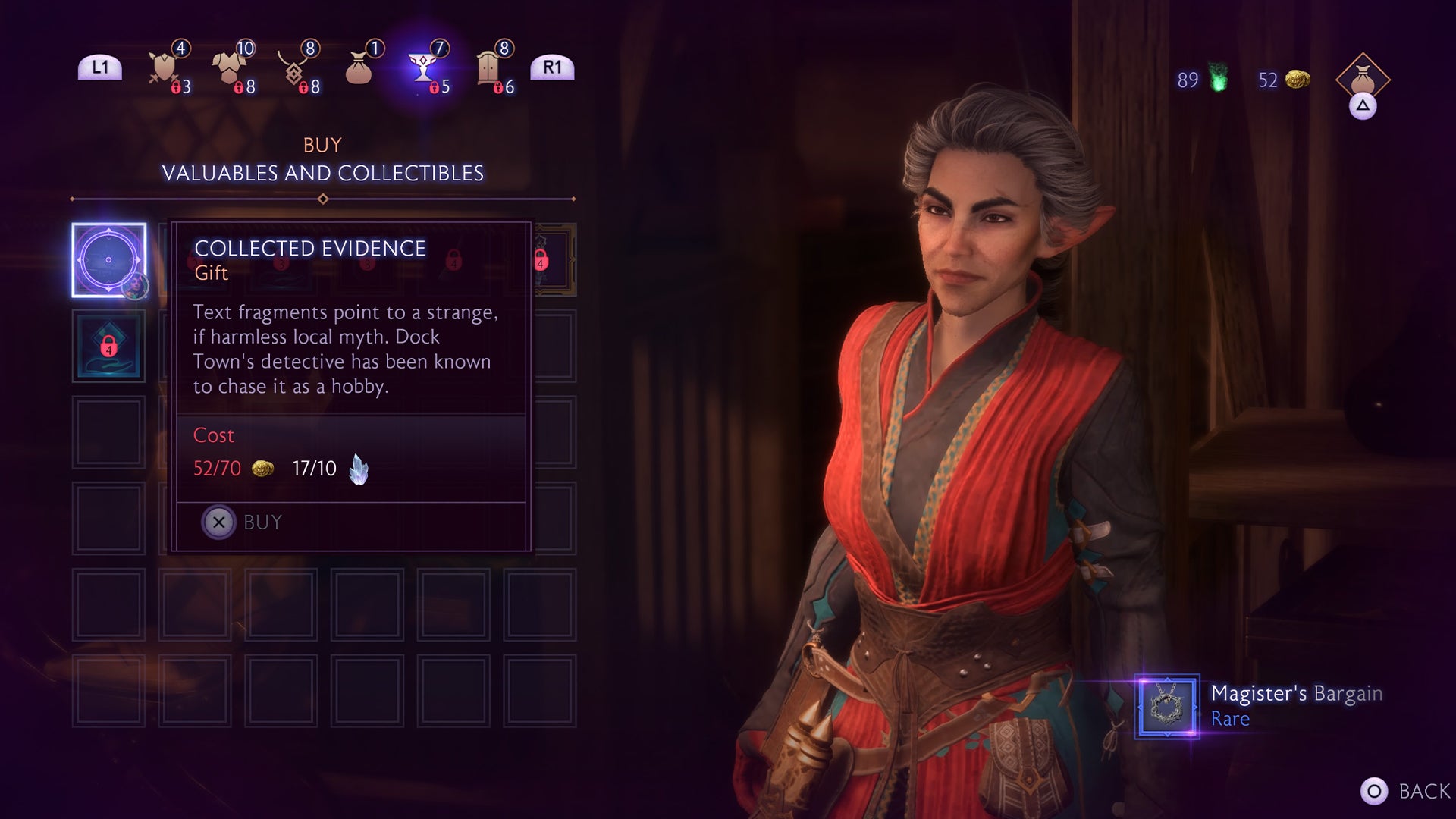 Dragon Age Veilguard screenshot of the Shadow Dragons Faction Shop. - 12