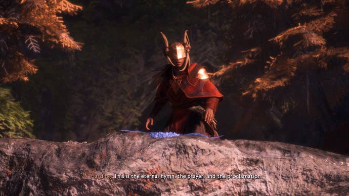 Rook the Veil Jumper looks down in shock in Dragon Age: The Veilguard.