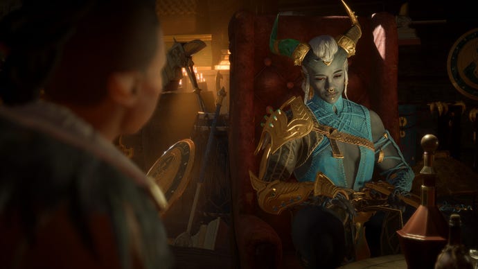 Taash and Rook chat in Dragon Age: The Veilguard.