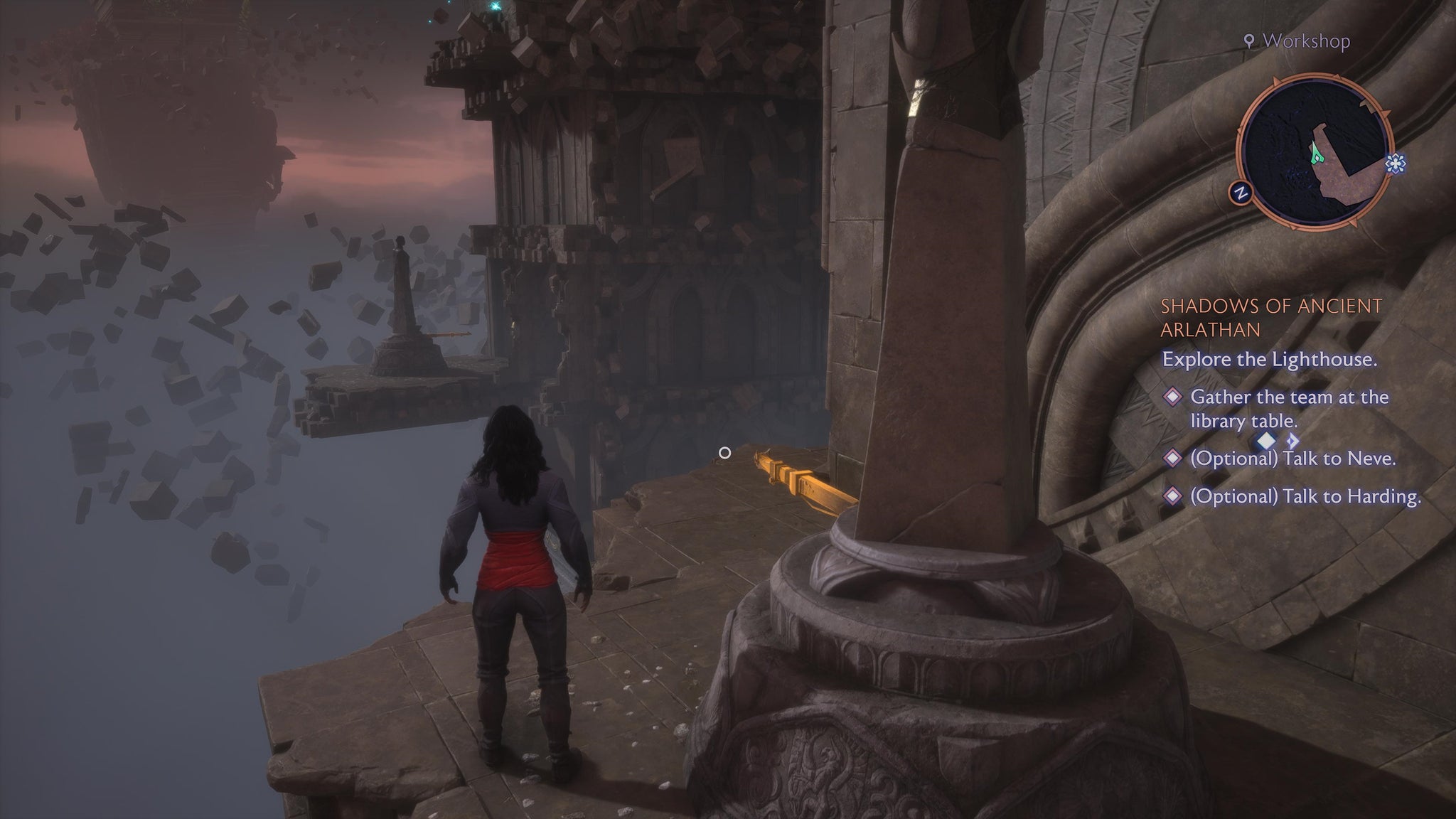 Rook standing next to the second set of Lighthouse statues in Dragon Age: Veilguard. - 5
