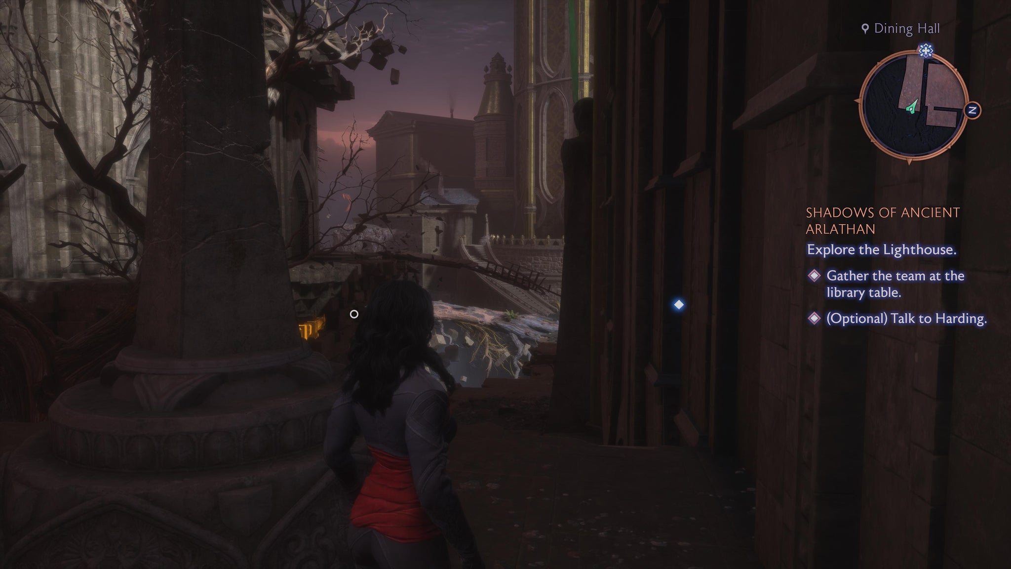 Rook standing next to the third set of Lighthouse statues in Dragon Age: Veilguard. - 8