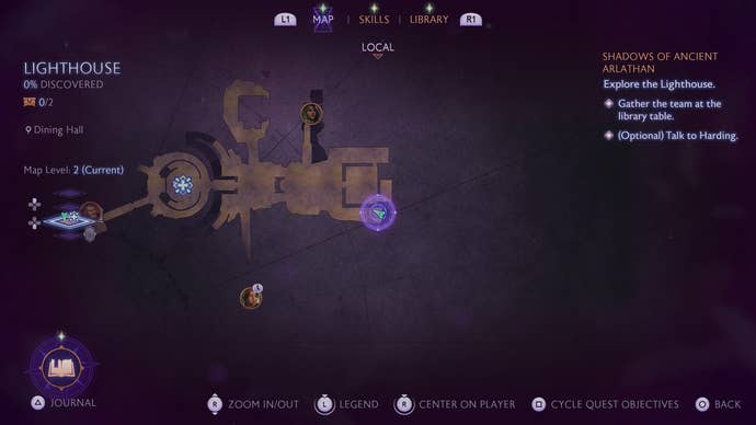 A map screen showing the location of the final Lighthouse statue in Dragon Age: Veilguard.