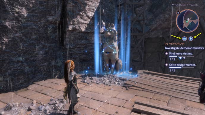 Dragon Age Veilguard screenshot of a Fen’Haral statue.