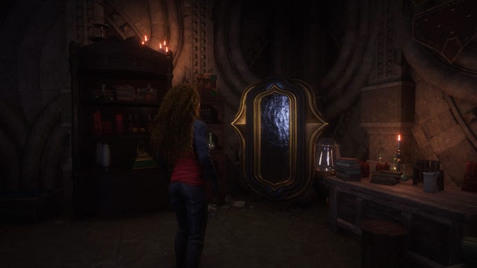 Dragon Age Veilguard screenshot of the Mirror of Transformation at the Lighthouse.