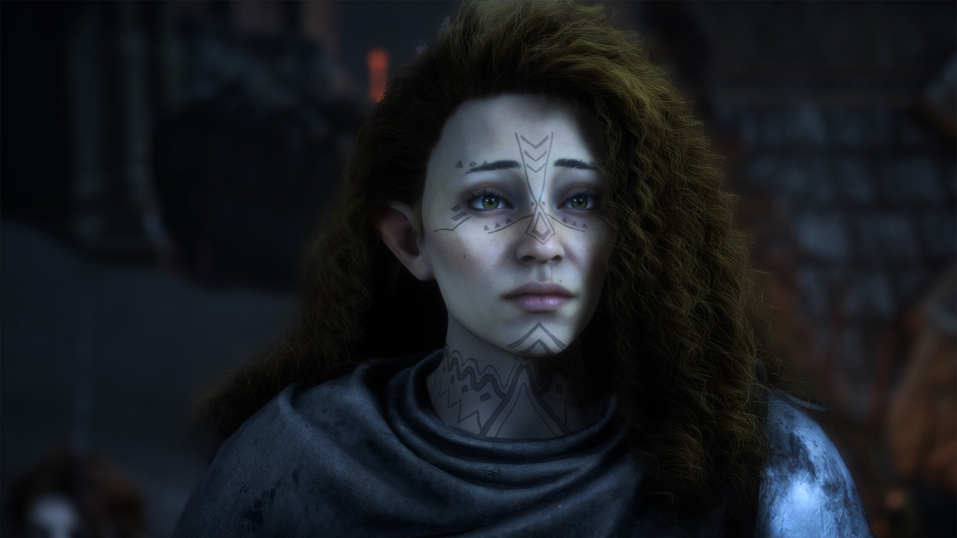 Dragon Age Veilguard screenshot of a Dalish Elf Warrior Rook design. - 1