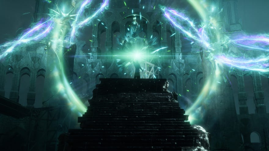 Dragon Age: The Veilguard screenshot of Solas' ritual.