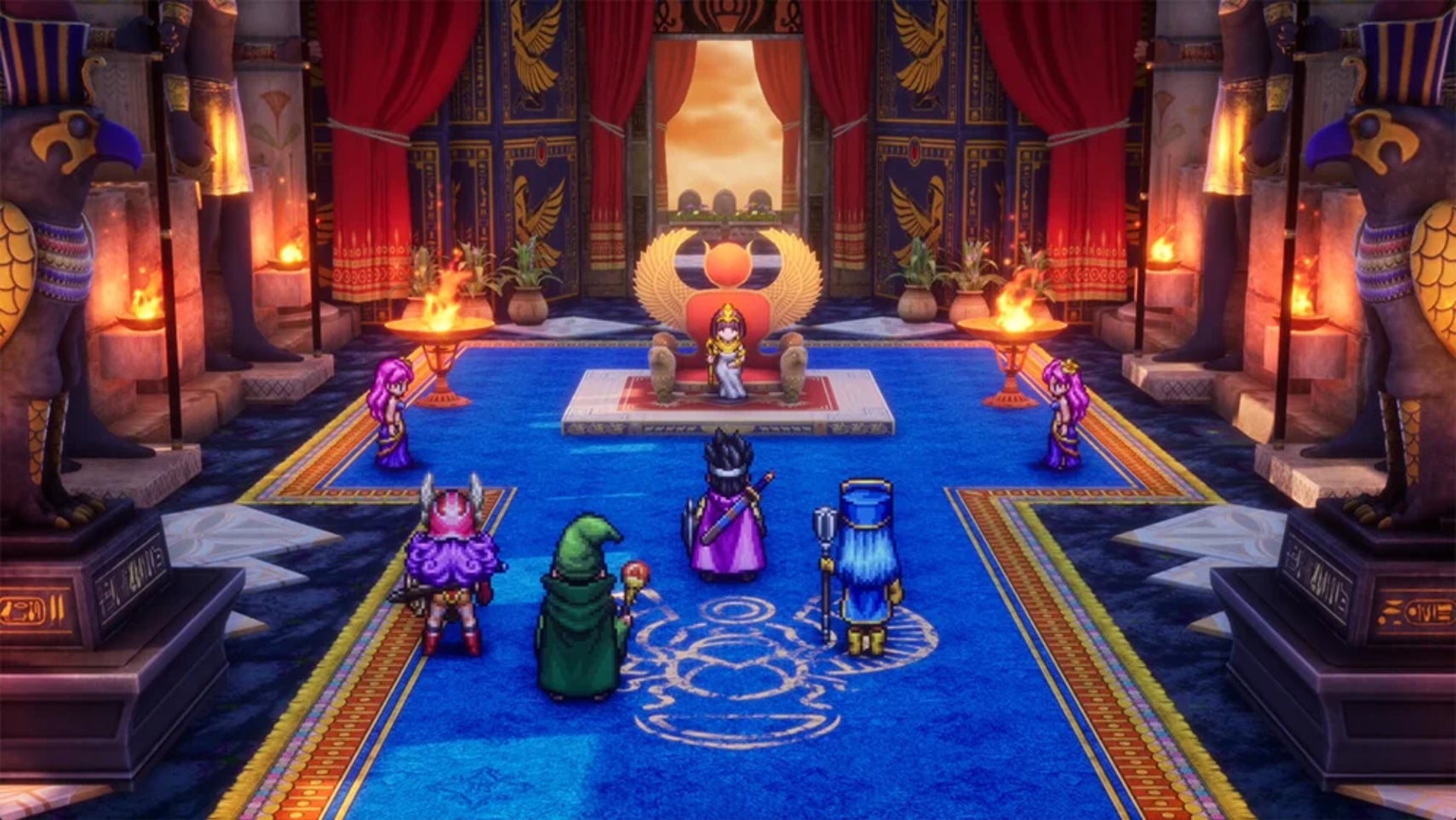 Some characters in a throne room in Dragon Quest 3 HD-2D Remake. - 1