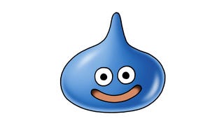 Blue cartoon slime from Dragon Quest series