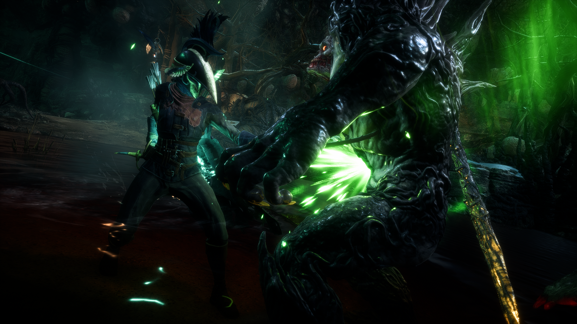 Dragon Age The Veilguard screenshot showing a Rogue character stabbing an enemy