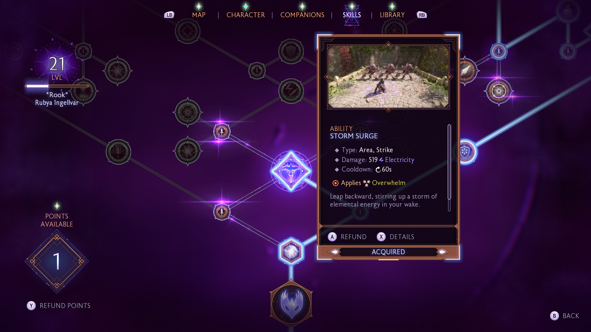 Dragon Age The Veilguard screenshot showing the description of a skill