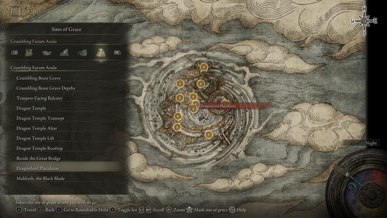 Dragonlord Placidusax Grace in Elden Ring