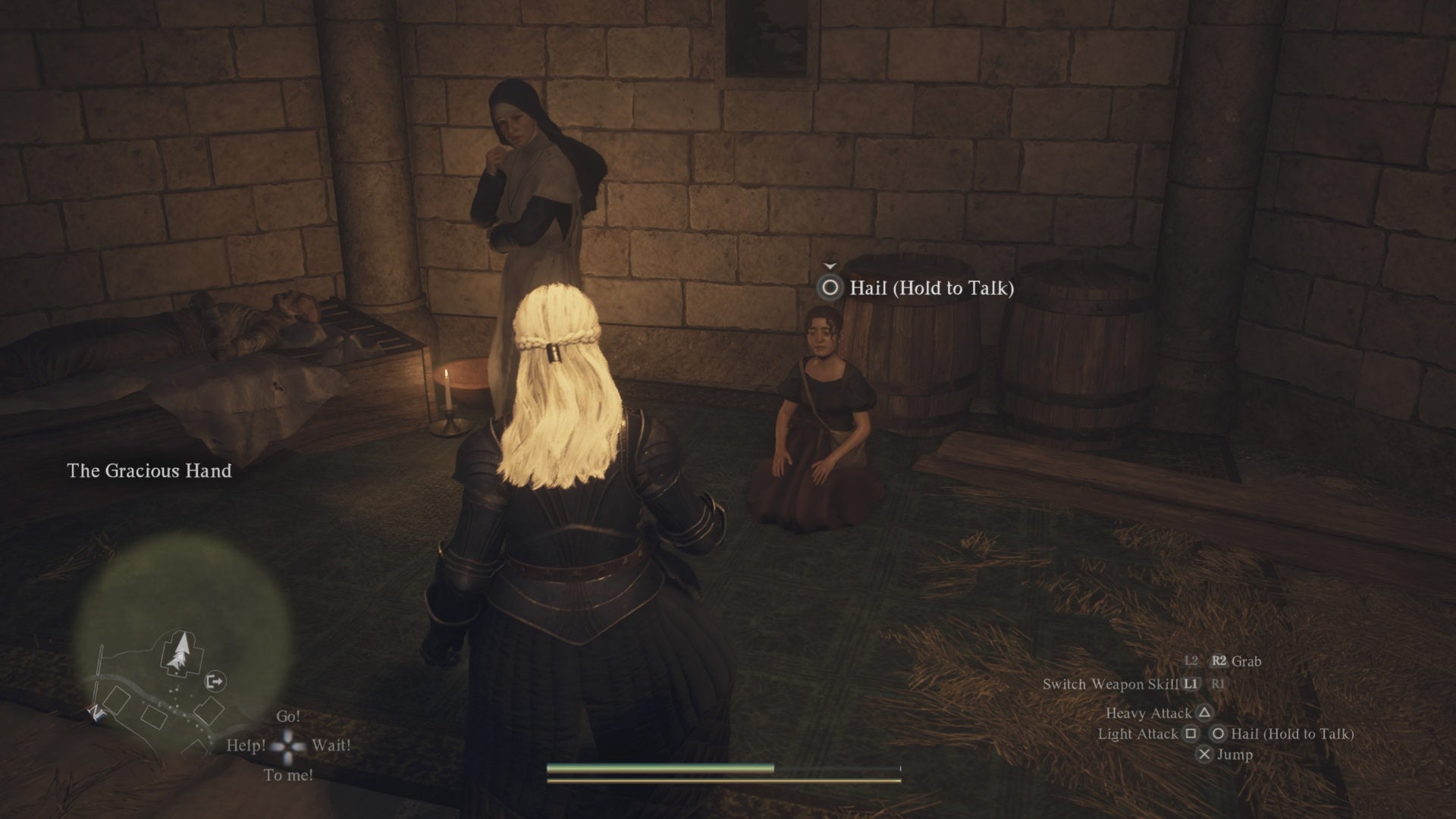 dragons dogma 2 arisen facing aimee child in slum church