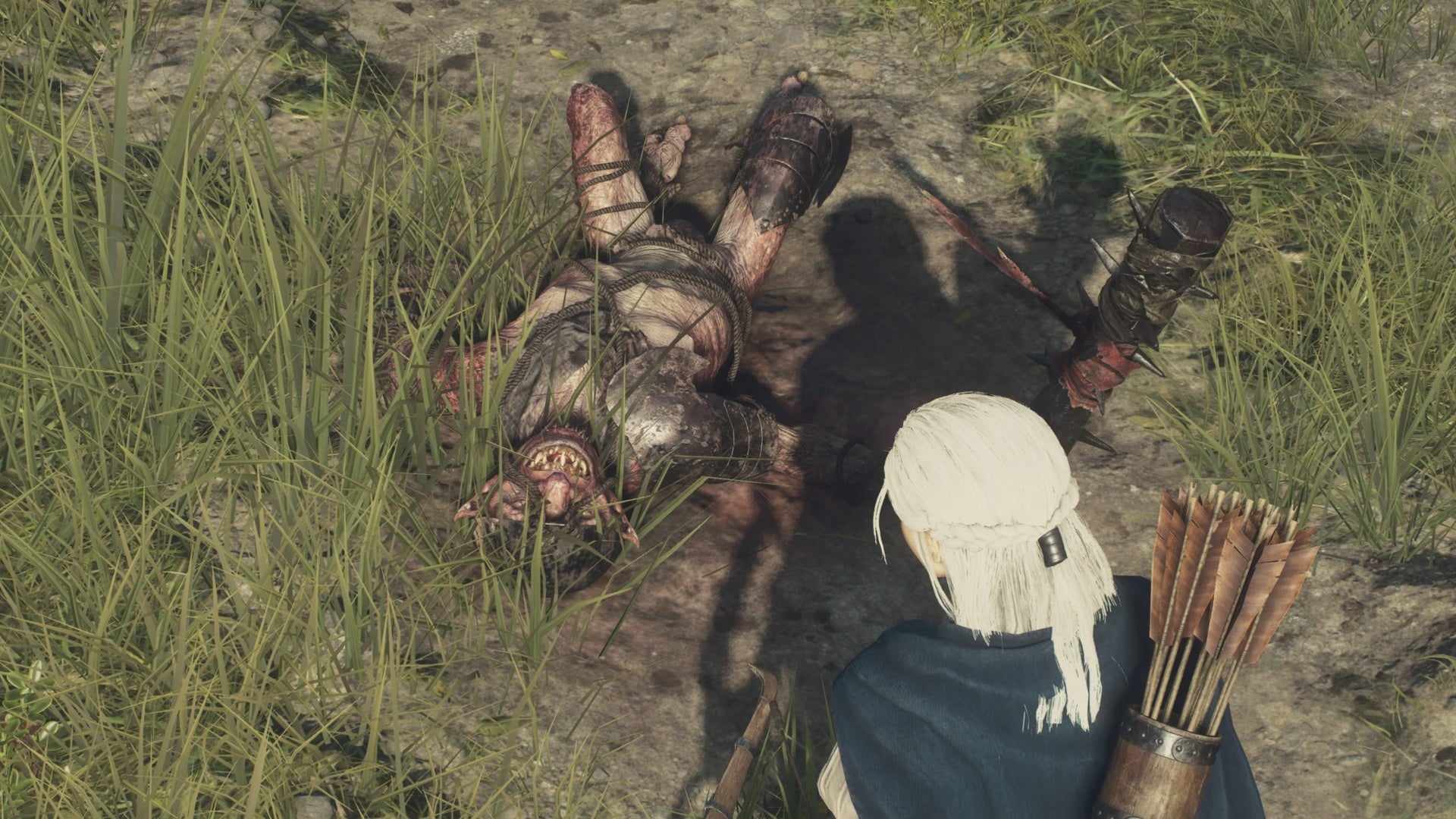 dragons dogma 2 arisen facing dead goblin