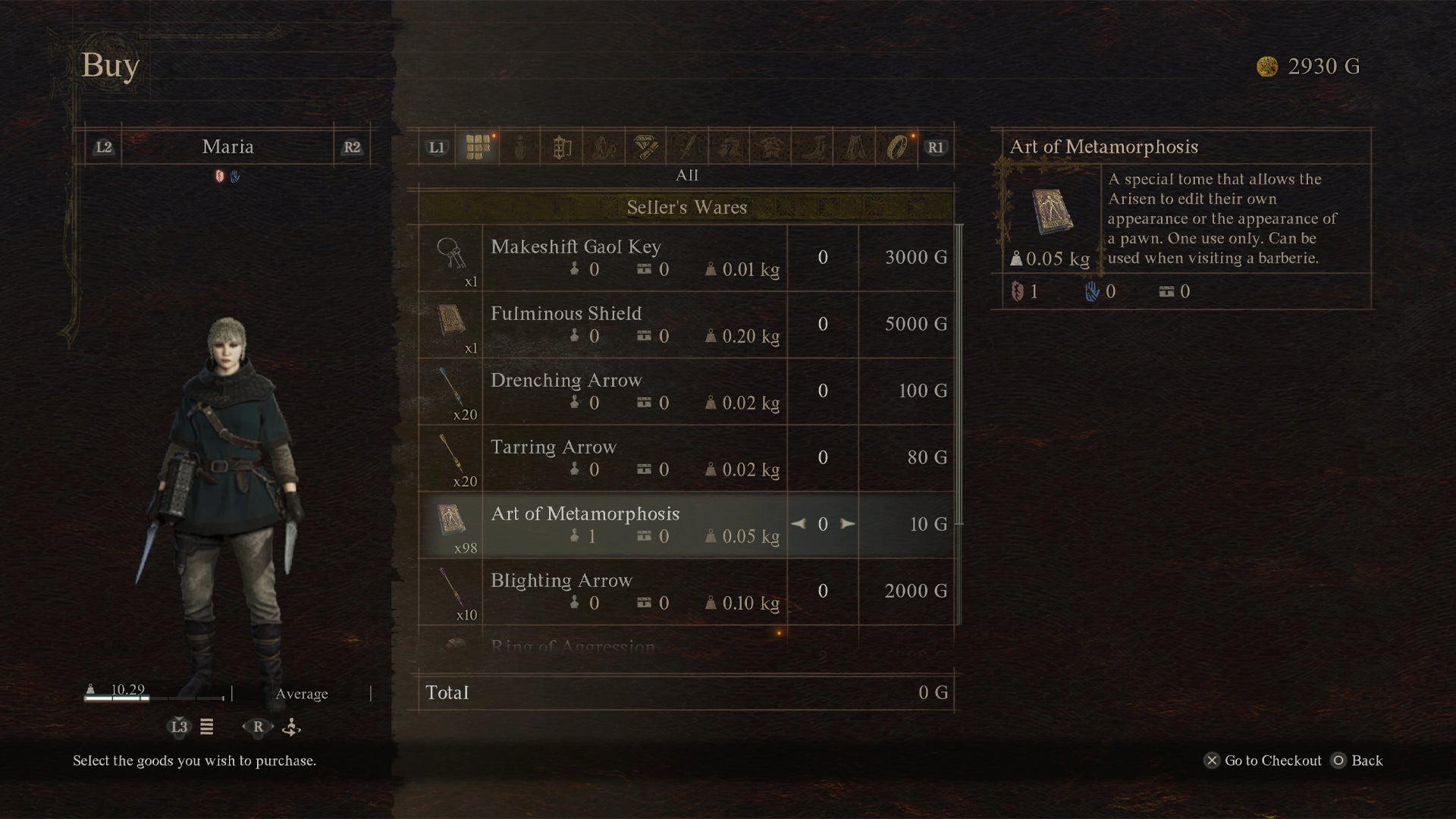 The player browses the wares of a merchant in Dragon's Dogma 2 - 3