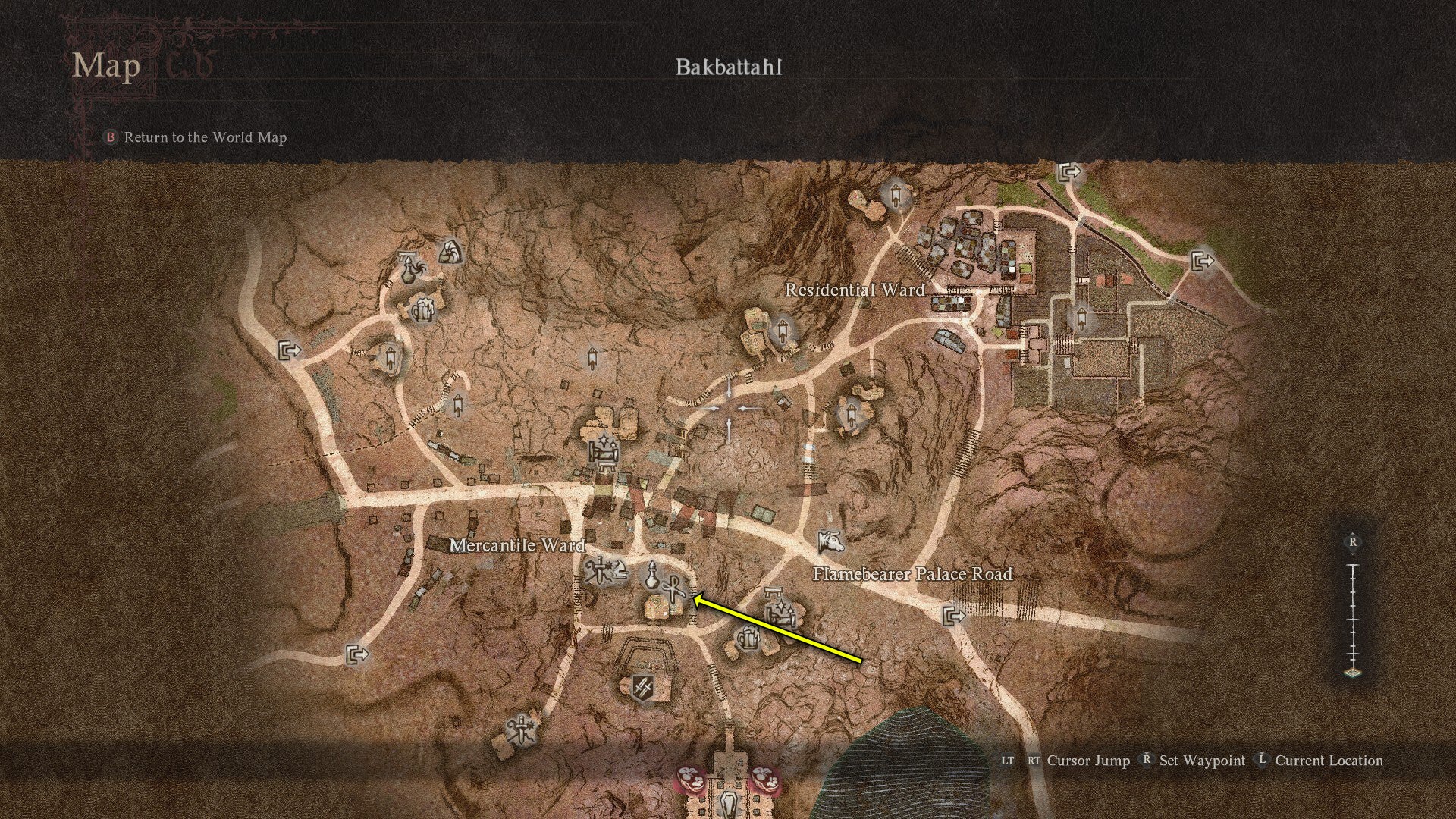 Screenshot of the Bakbattahl Barbers map location in Dragon&rsquo;s Dogma 2.