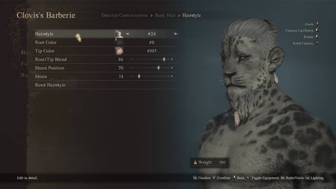 Screenshot of a Pawn visiting a barber in Dragon’s Dogma 2.