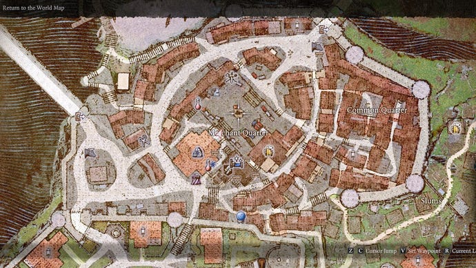 Screenshot of the Better UI Colorful Map Dragon's Dogma 2 mod.