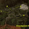 Dragon’s Dogma 2 map locations of all Wakestone Shards near Checkpoint Rest Town.